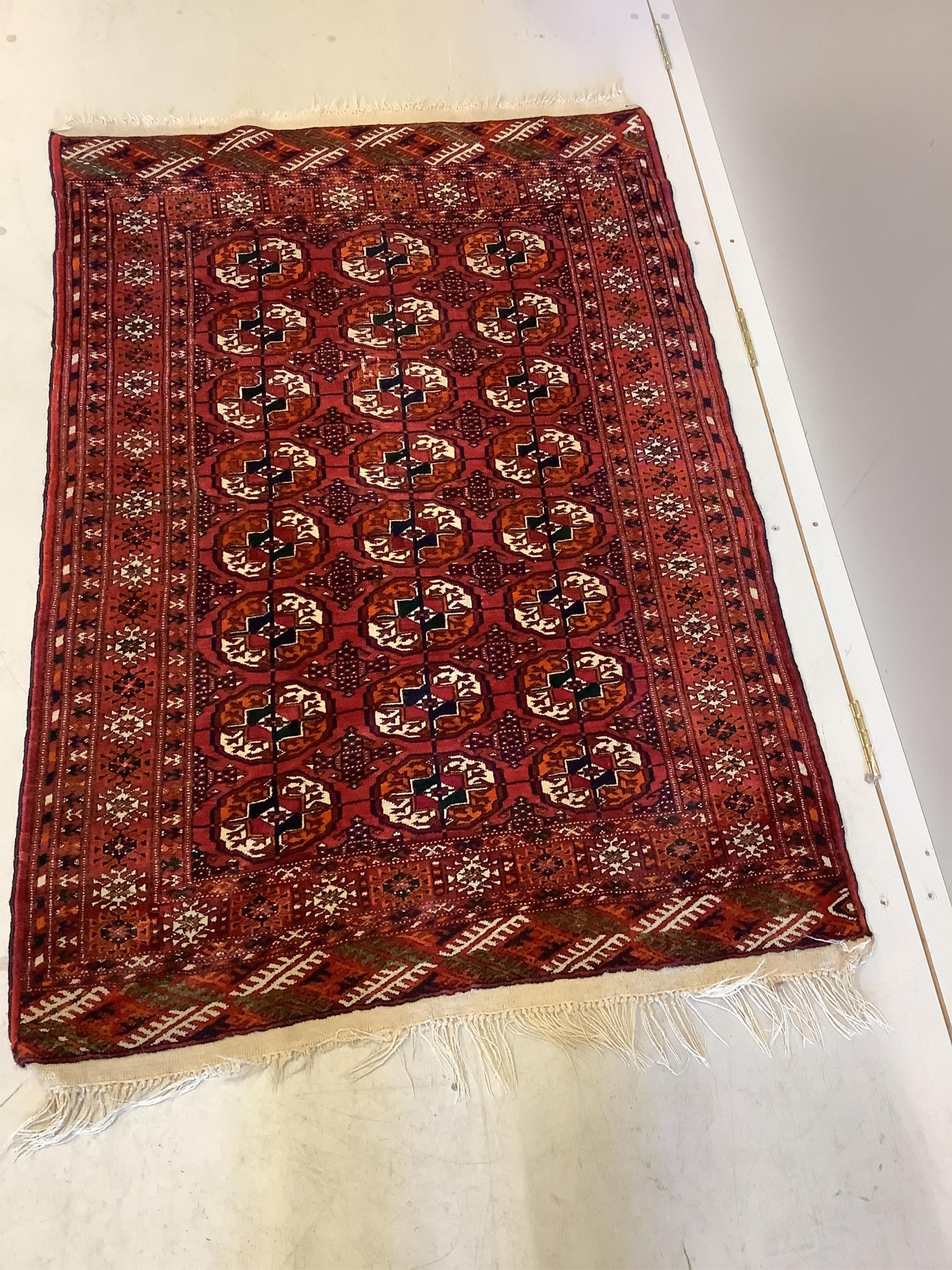 Three assorted Persian rugs, largest 190 x 128cm. Condition - fair